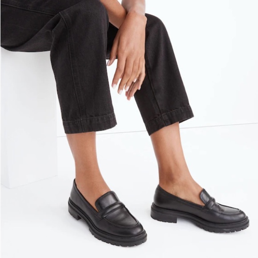 Madewell Black Leather Loafers